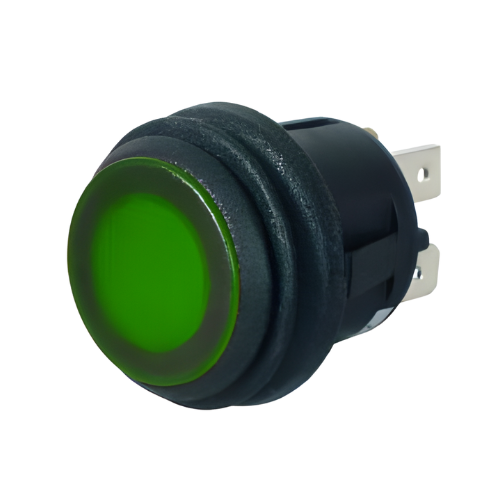 Durite 0-531-74 Green LED On/Off Round Rocker Switch - 24V PN: 0-531-74